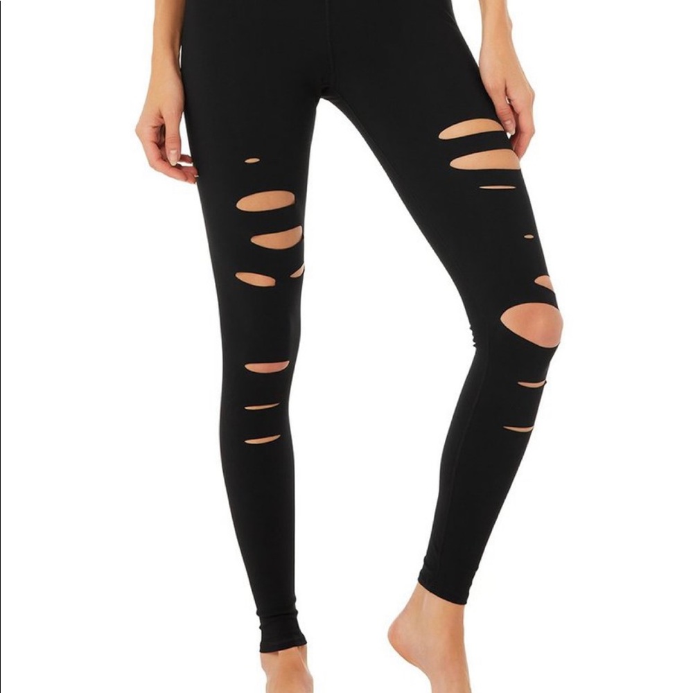 Alo Ripped Black Leggings